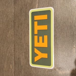 Yeti Sticker Orange & Green